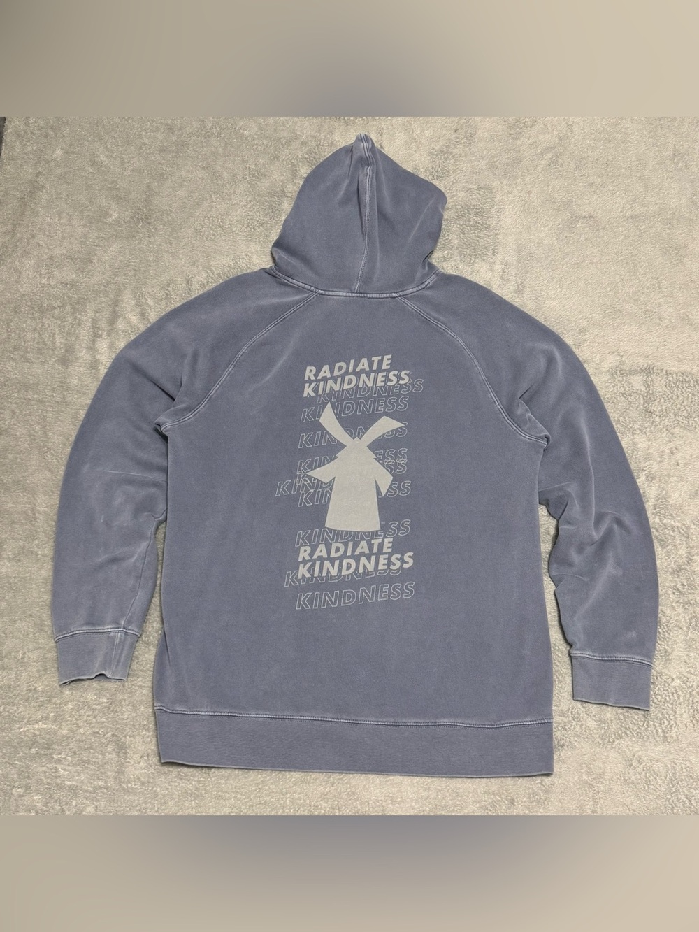 Dutch Bros Coffee Hoodie Mens L  Blue Faded Pullover Kindness Casual Distressed